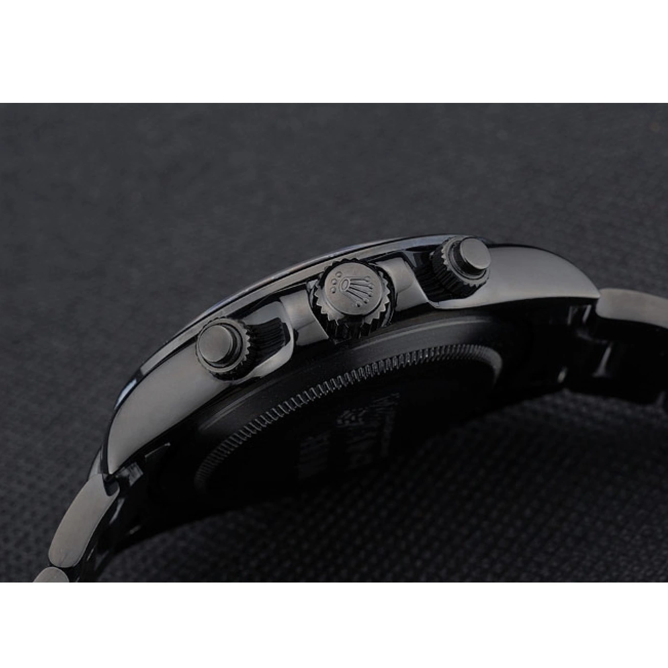 Aaa replica Plated Steel Daytona Stainless 80246 Black Rolex Ion Black Tachymeter Green Strap Dial 0710
